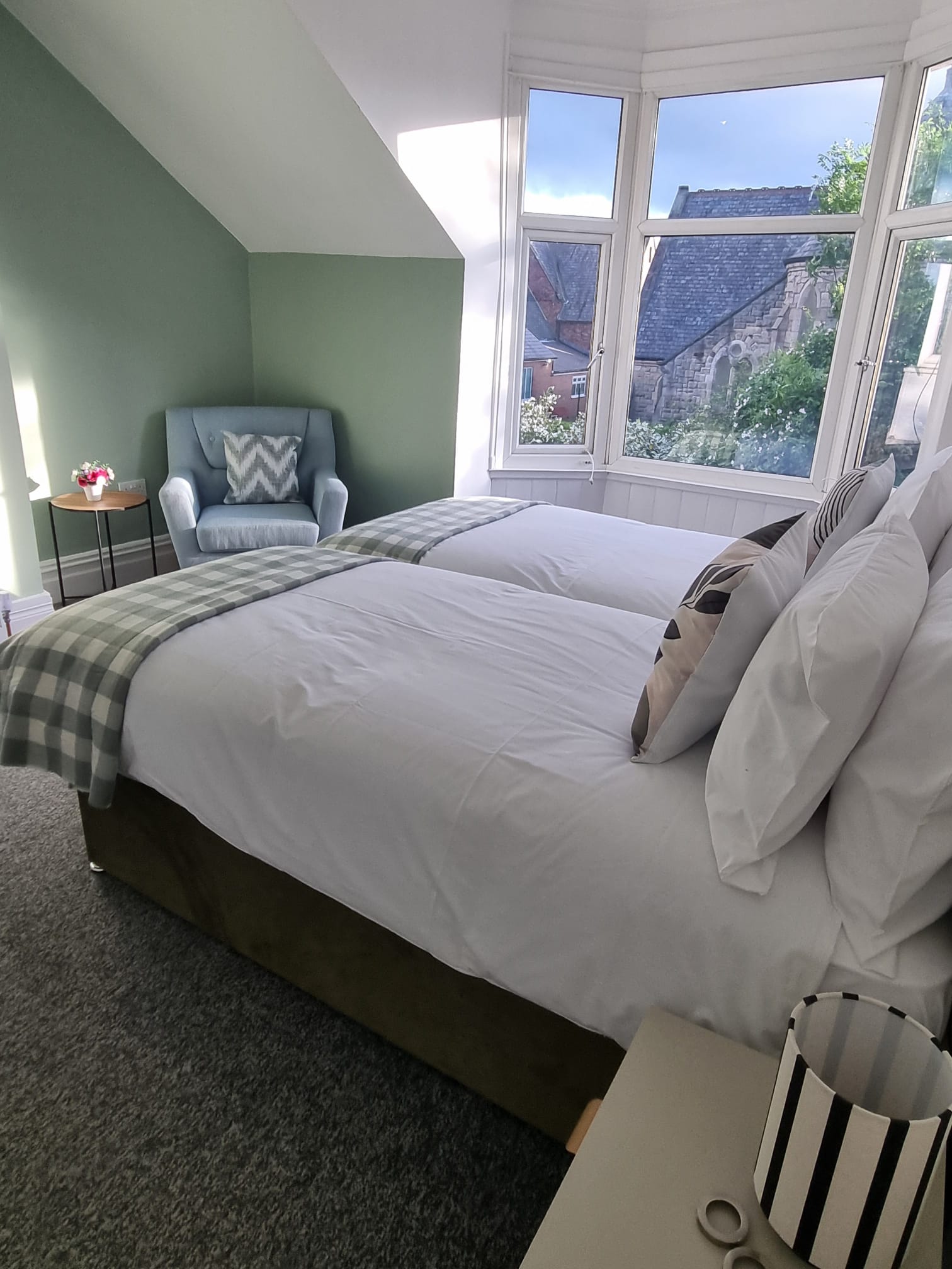 First floor bedroom with bay window overlooking Sunderland